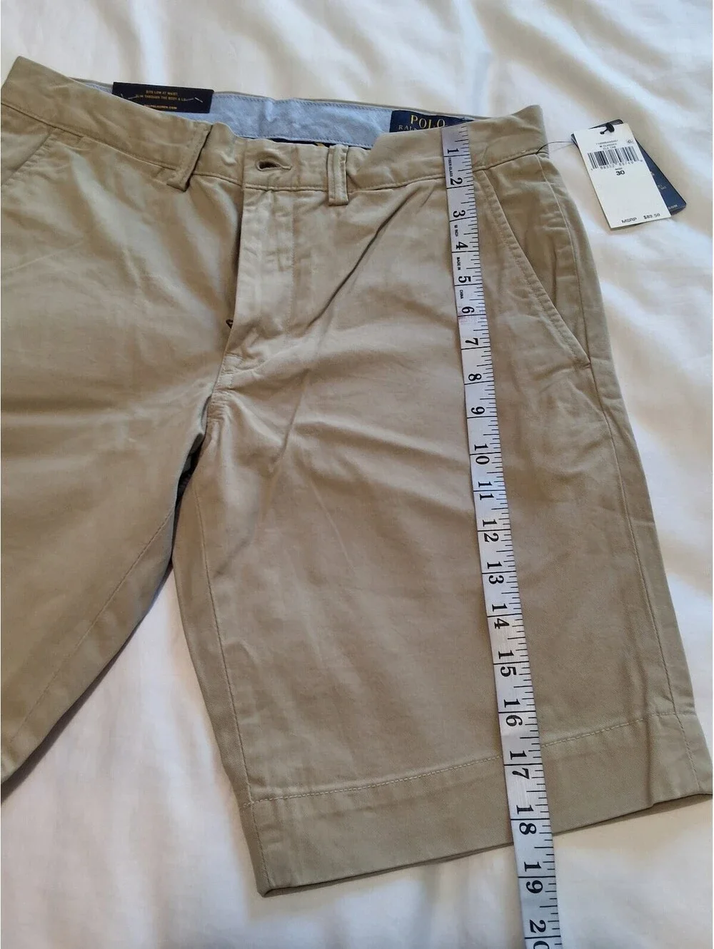 Polo Ralph Lauren Stretch Slim Fit Chino Shorts in Khaki Size 30